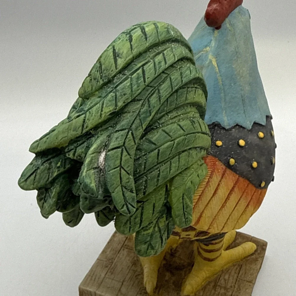 Patch Look‎ 7 In. Resin Rooster Figurina , Made In China